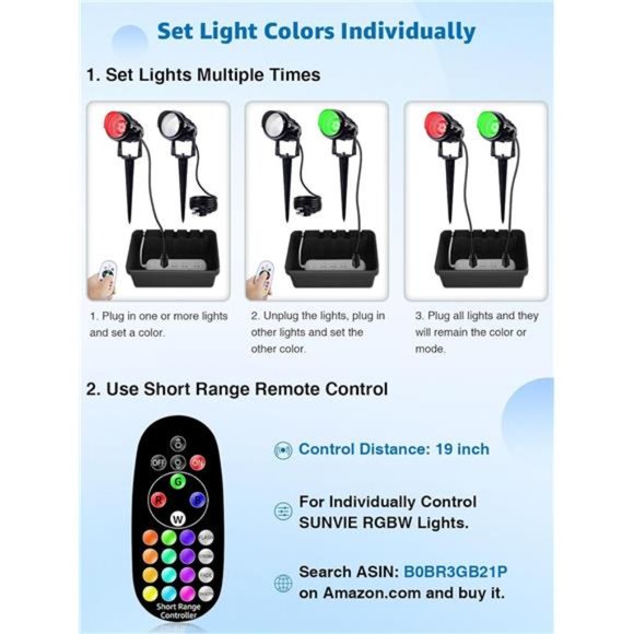 Christmas Spot Lights Outdoor 12W RGB Spotlight 120V LED Color Changing  Lights - Picture 5 of 7